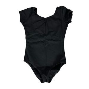 Capezio Black Short Sleeve Leotard size Large